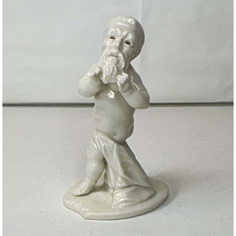 Nymphenburg Blanc de Chine Porcelain Masked Figure After Bustelli 4.25” Germany